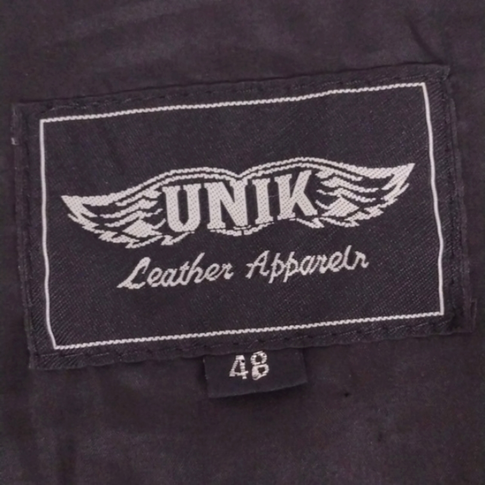 Unik Leather Vest, Black, Size 48 - Picture 4 of 6